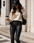 Piper Quilted Leather Look Leggings