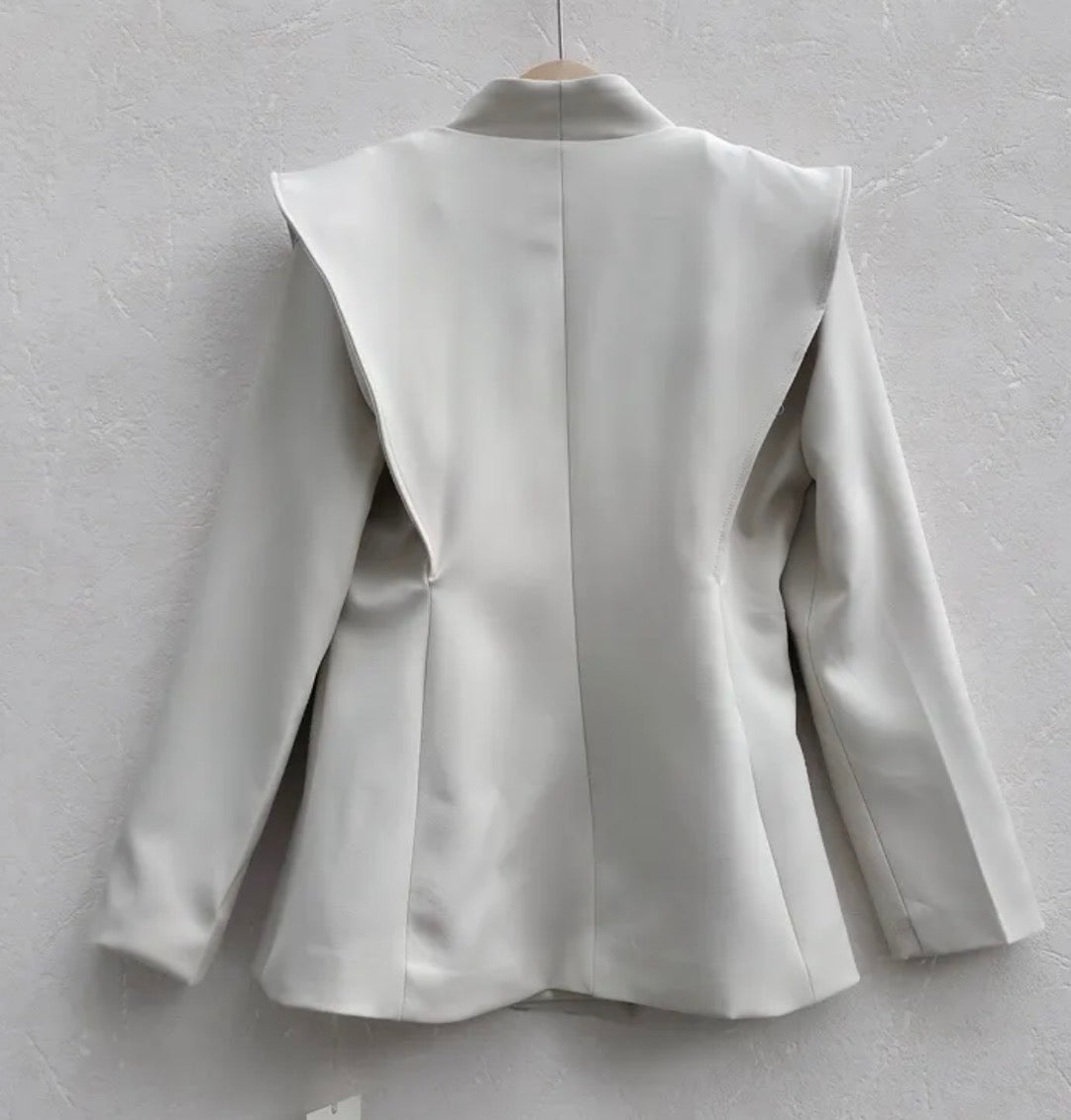 Bayley Shoulder Blazer Cream