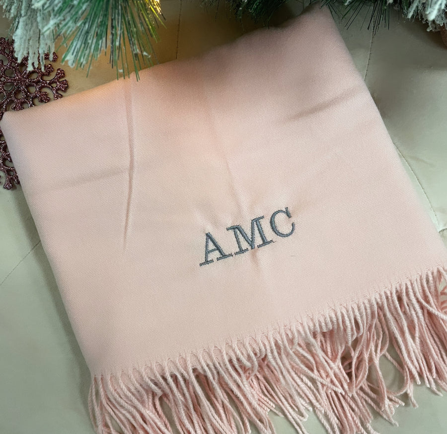 Long Personalised Scarf Pink