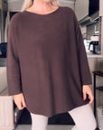 Round Neck Knit Chocolate