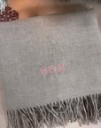 Long Personalised Scarf Taupe