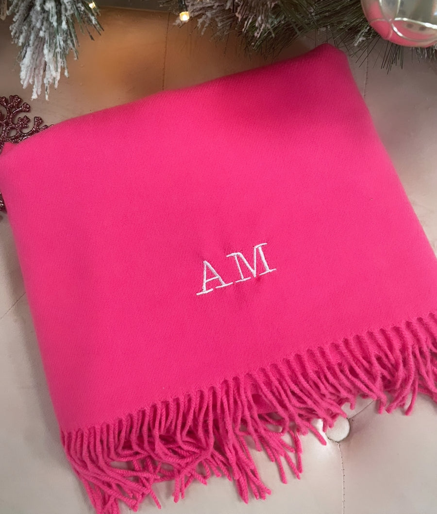 Long Personalised Scarf Cerise