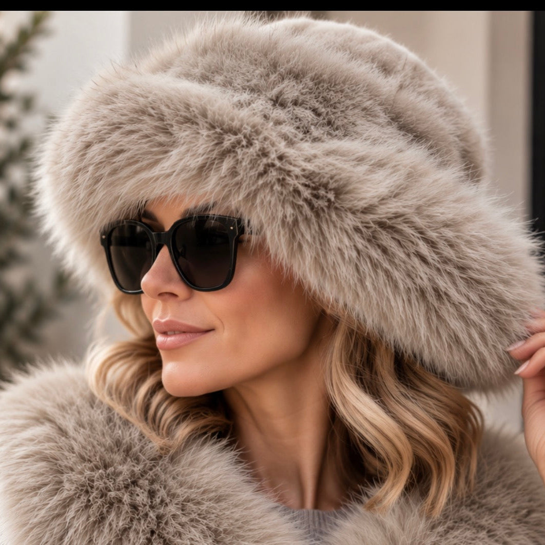 Jessie Faux Fur Hat Neutral