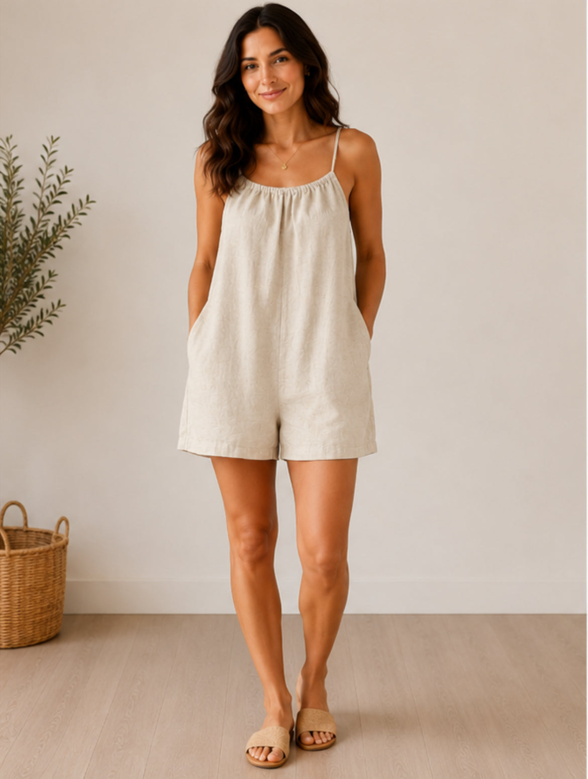 Pippa Playsuit Beige
