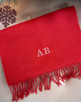 SHORT Personalised Scarf Red