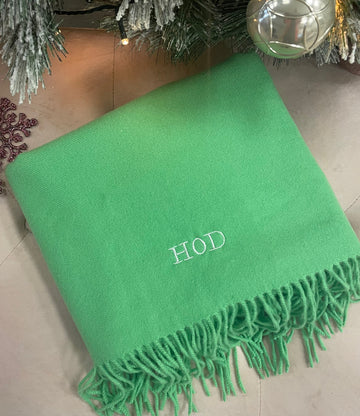 Long Personalised Scarf Lime Green