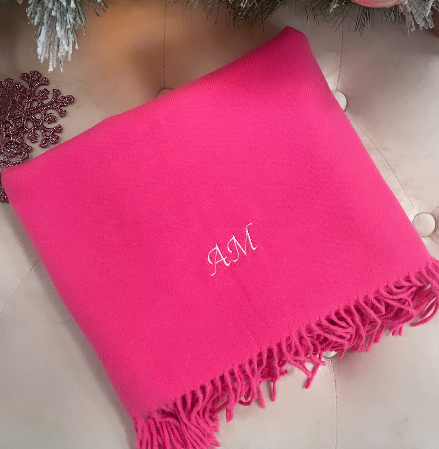 Long Personalised Scarf Cerise