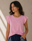 Sloane Tee Shirt Coral