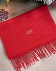 SHORT Personalised Scarf Red