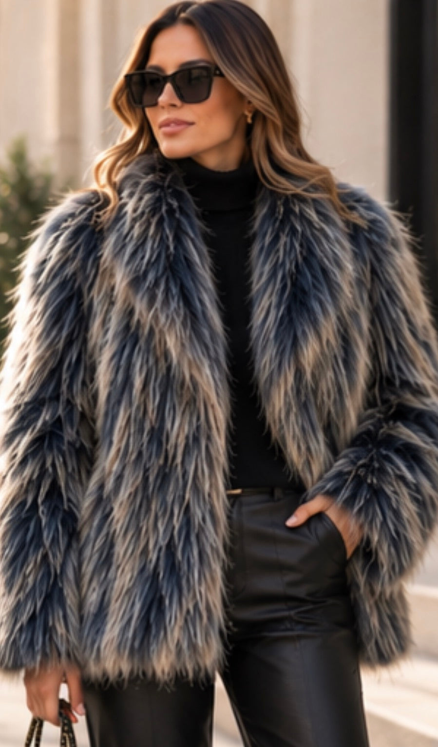 Brianna Shaggy Faux Fur Coat