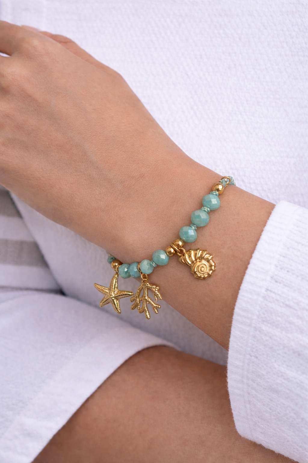 Turquoise Beach Charm Bracelet