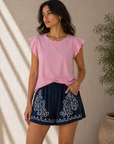 Sloane Tee Shirt Coral