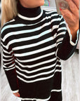 Black Stripe Knit Set