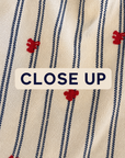 Teddy Stripe PJ Set -Shorts With Cute Storage Bag