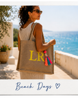 Jute Bag Yellow Personalised