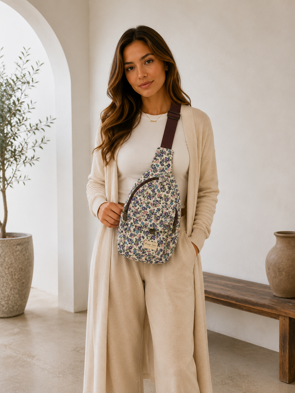 Lavender Meadow Crossbody Backpack
