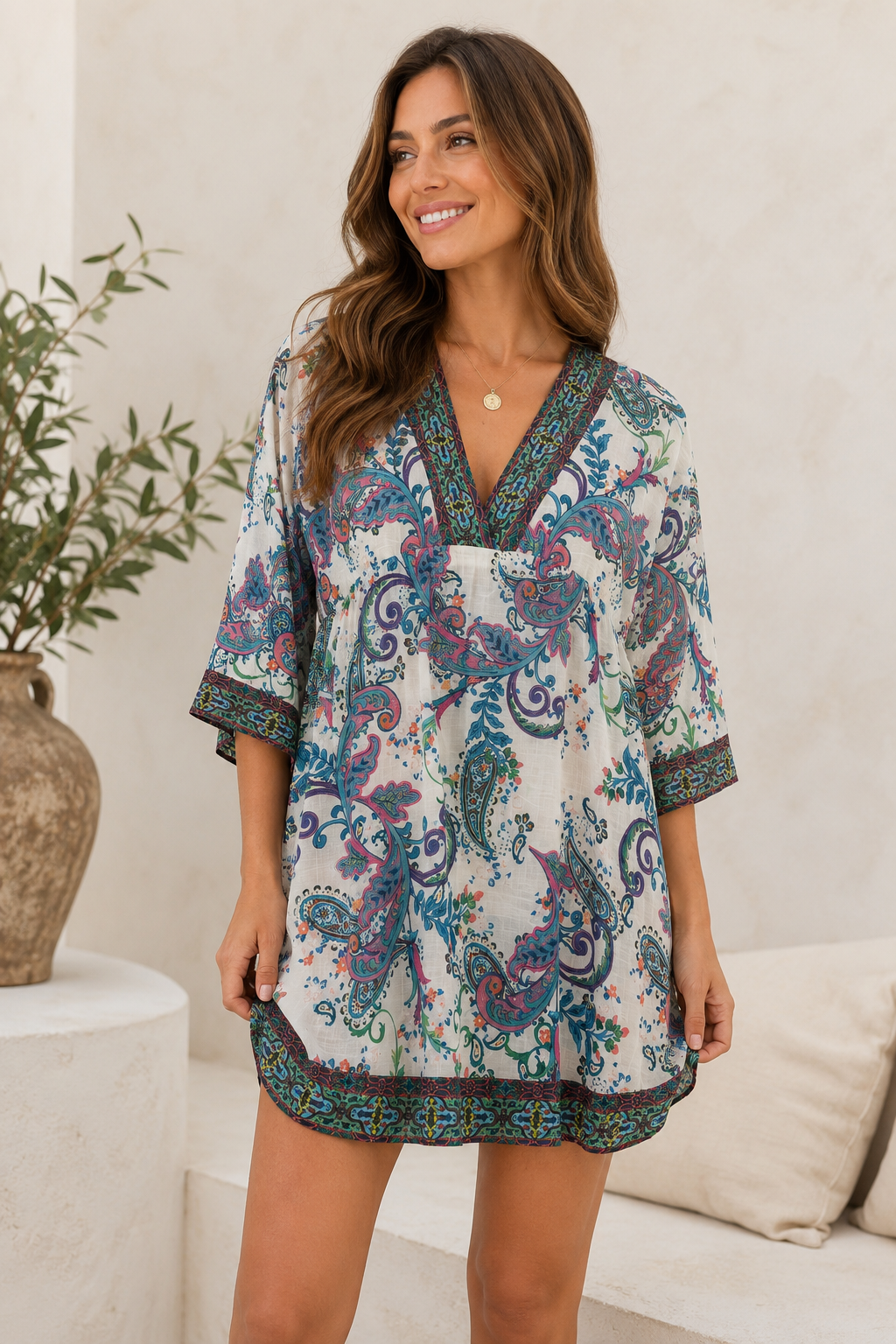 Coastal Paisley Tunic