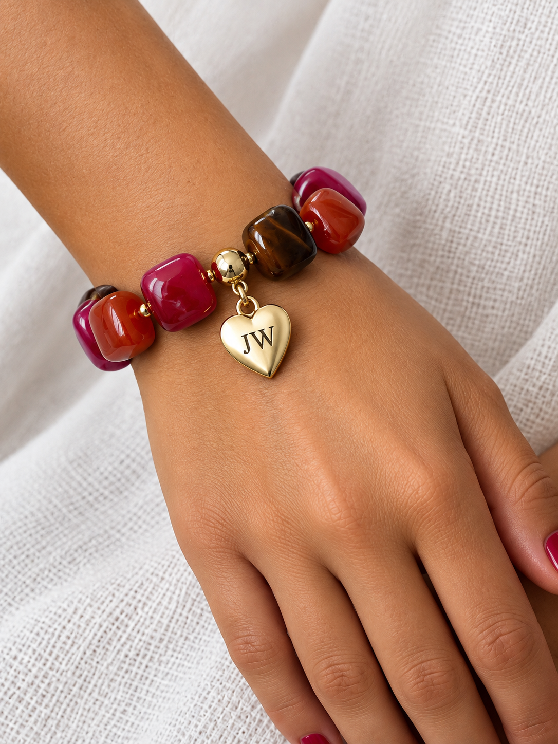 Amara Beads Burgundy Personalised
