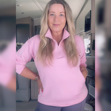 Scuba Zip Top Pink