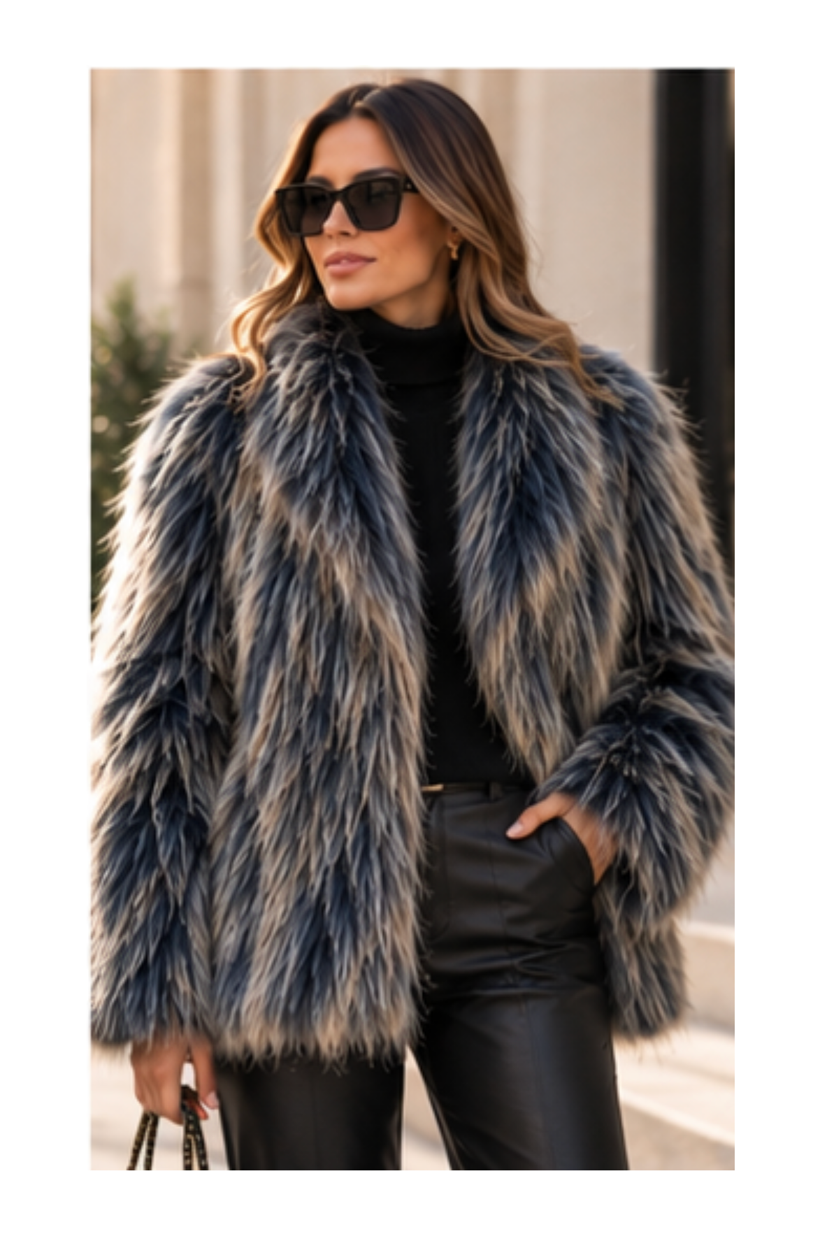 Brianna Shaggy Faux Fur Coat