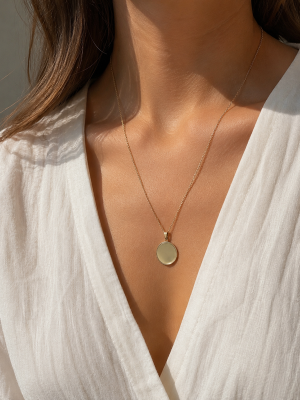 Grace Disc Pendant Necklace