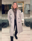 Charlotte Midi Duster Coat Grey