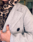 Charlotte Midi Duster Coat Grey