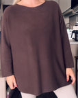 Round Neck Knit Chocolate