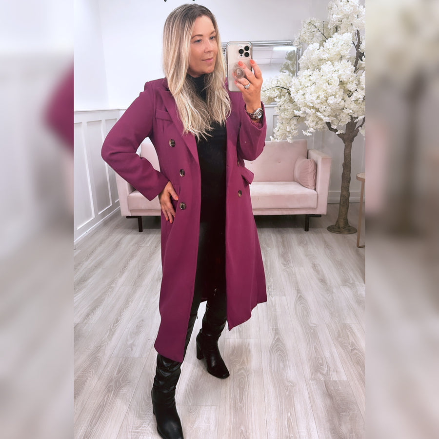 Charlotte Coat Purple
