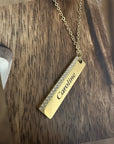 Sparkle Bar Necklace Gold Personalised