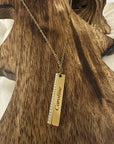 Sparkle Bar Necklace Gold Personalised