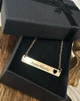 Heart Bar Necklace Personalised