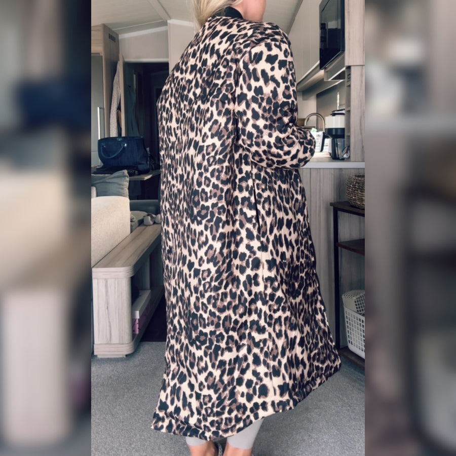 Leopard / Black Reversible Coat