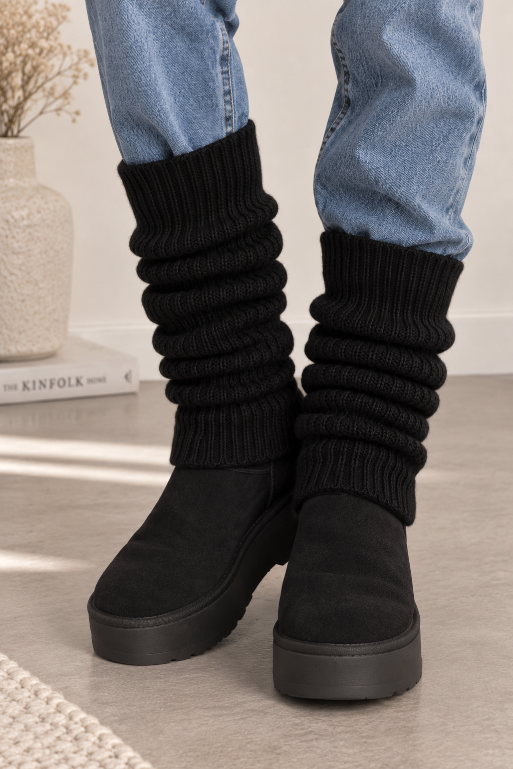 Slouch Leg Warmers Black