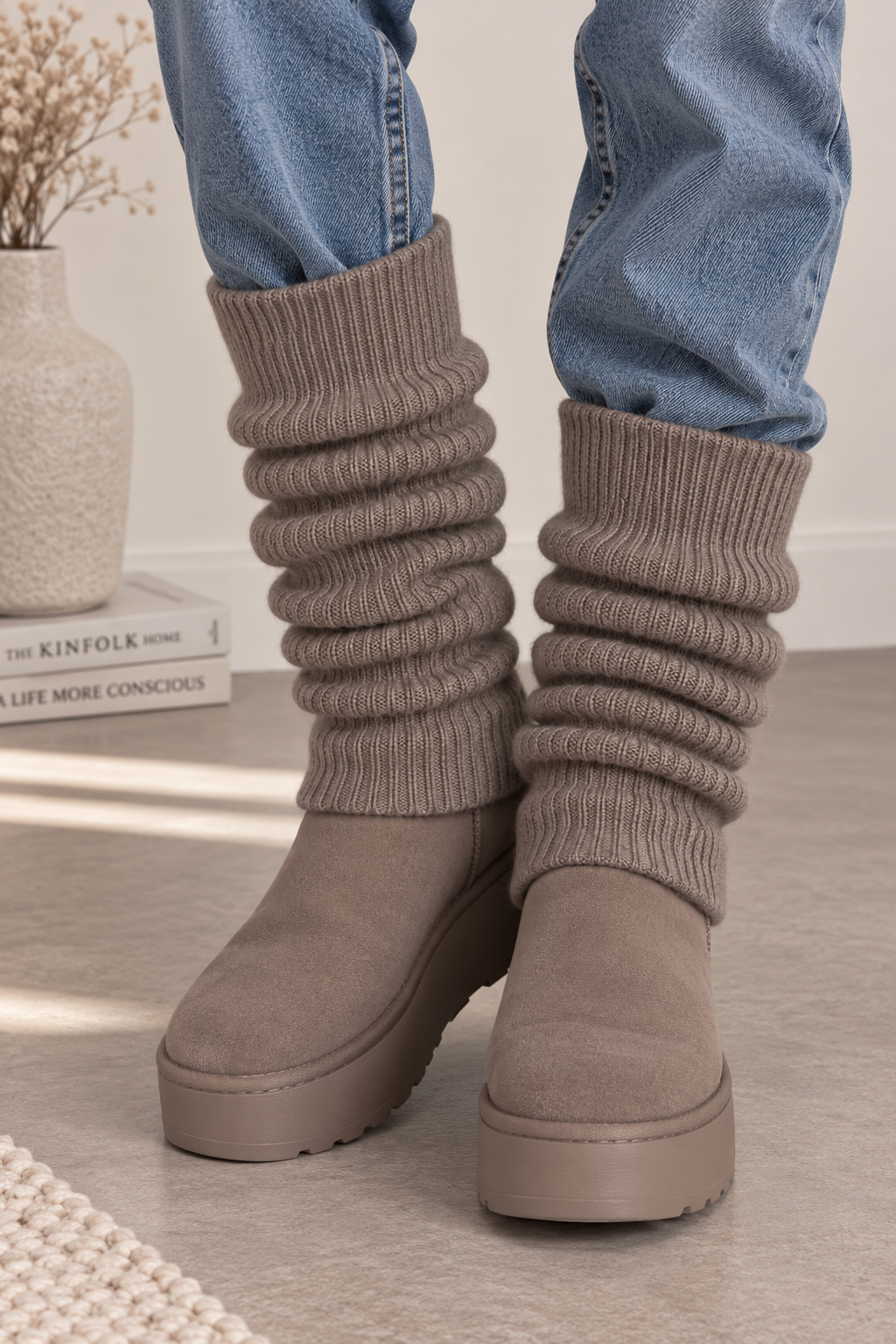Slouch Leg Warmers Mink
