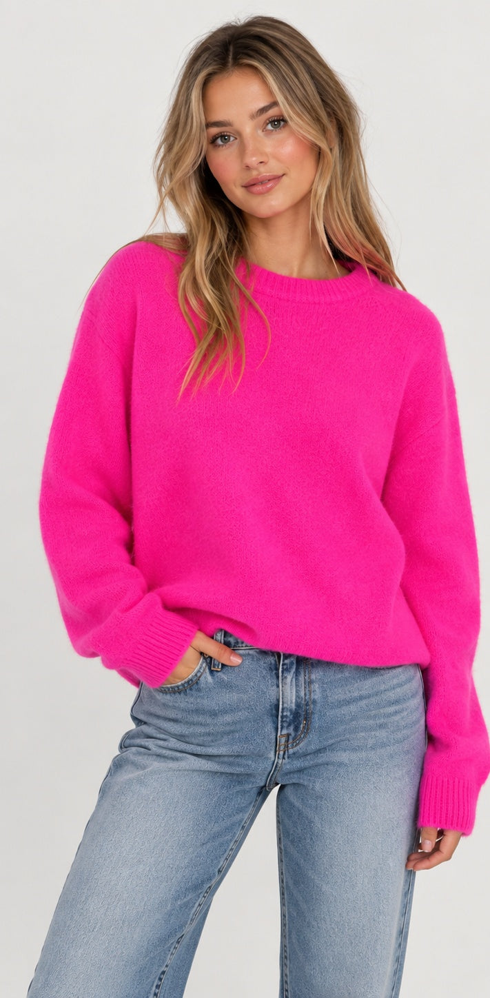Neon Pink Luxe Knit