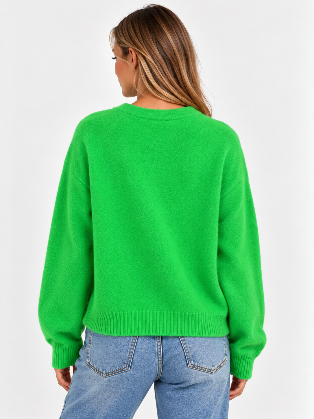 Neon Green Knit Cardi