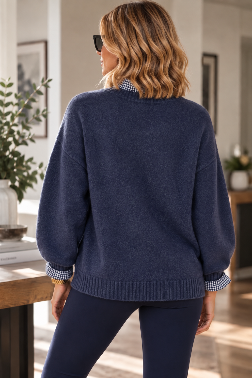 Navy Heart Knit Jumper