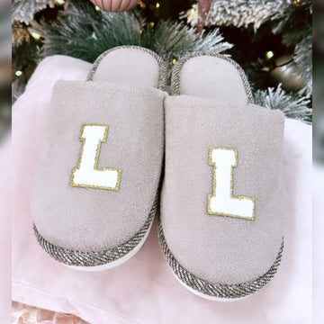 Slippers Taupe PERSONALISED