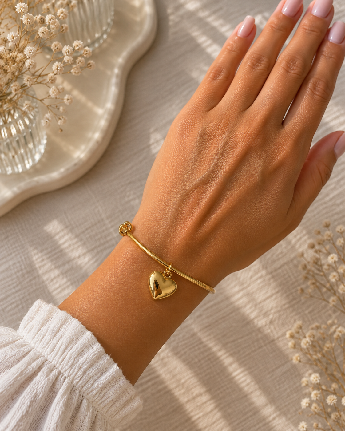 Golden Heart Bangle