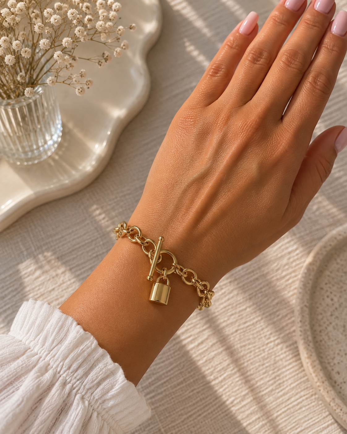 Golden Lock Bracelet