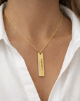 Sparkle Bar Necklace Gold Personalised