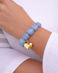 Personalised Amara Blue Heart Bracelet