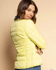 Quilted Jacket With Denim Yellow