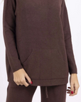 Sarl Knit Oversized Hoddie Chocolate