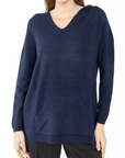 Sarl Knit Oversized Hoddie Navy