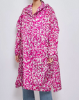Rain Poncho Purple Print