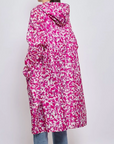 Rain Poncho Purple Print