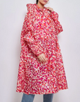 Rain Poncho Orange Print