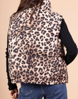 Leopard Print Puff Gilet